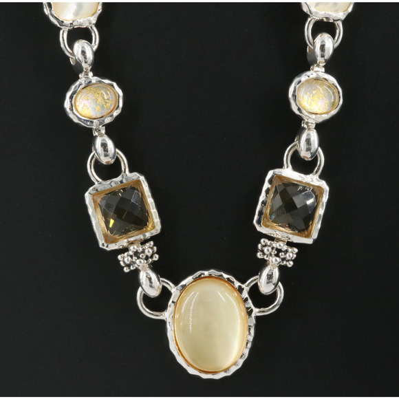Michael Dawkins Sterling Citrine and Gemstone Necklace - Picture 1 of 4